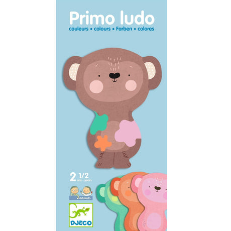 Gra edukacyjna Djeco Eduludo Primo Ludo Kolory - prosta i wciągająca zabawa w rozpoznawanie barw dla dzieci.