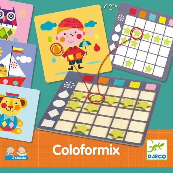 Djeco: gra edukacyjna kształty Coloformix - Noski Noski