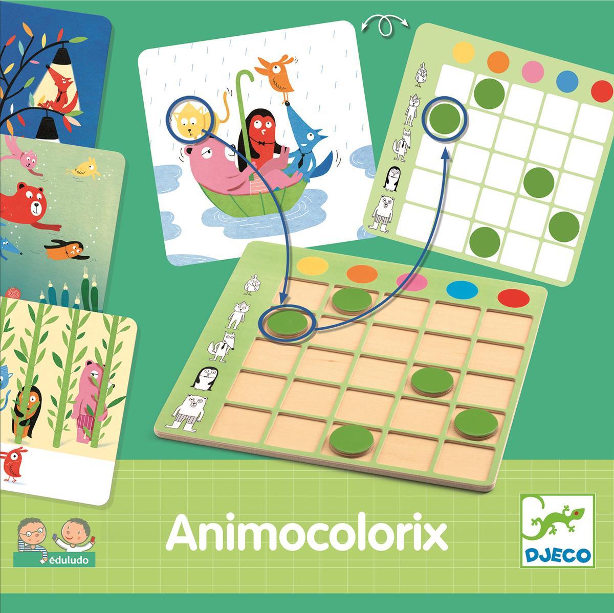 Djeco: gra edukacyjna nauka kolorów Eduludo Animocolorix - Noski Noski