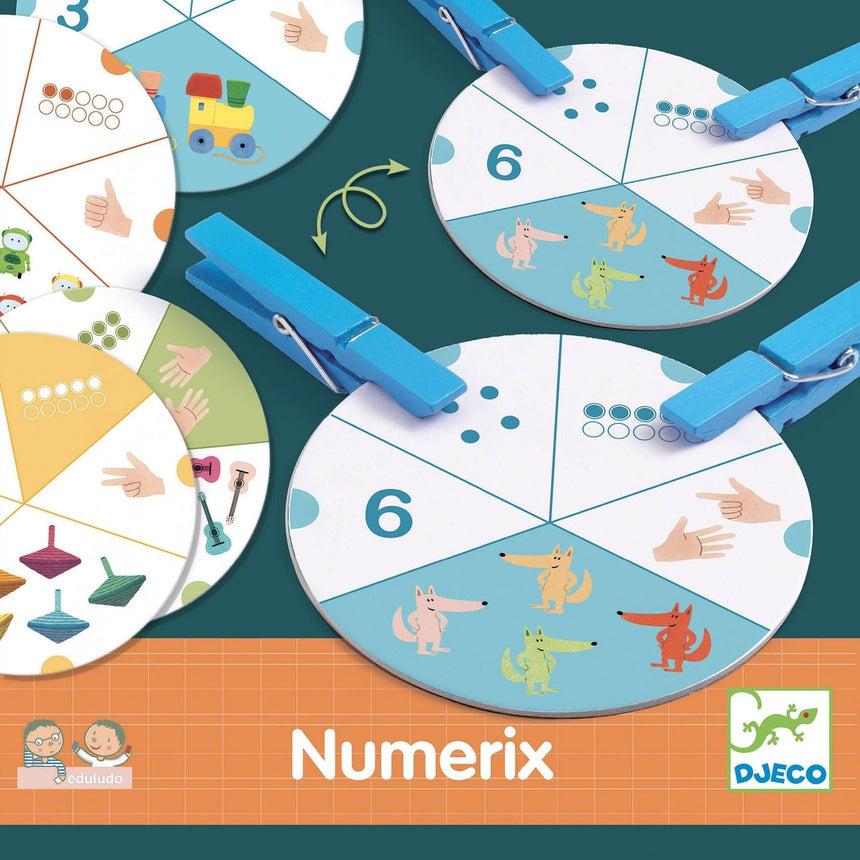 Djeco: gra edukacyjna z klamerkami Eduludo Numerix - Noski Noski