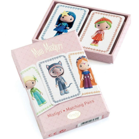 Djeco Mini Mistigri Tinyly karty do gry dla dzieci, inspirowane Czarnym Piotrusiem, 2-4 graczy, 4+.