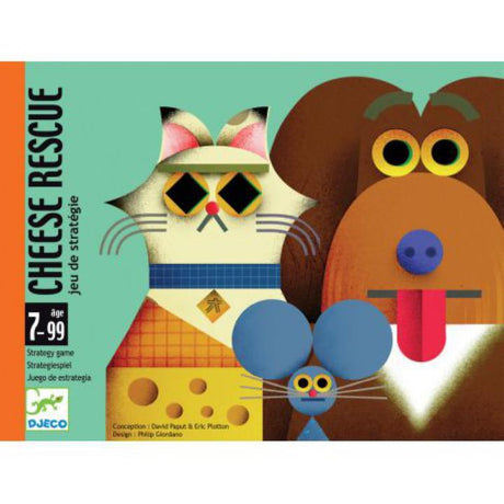 Karty do gry Djeco Ocalić ser Cheese Rescue - gra w karty pełna emocji, ratuj serek przed kotami i psami!