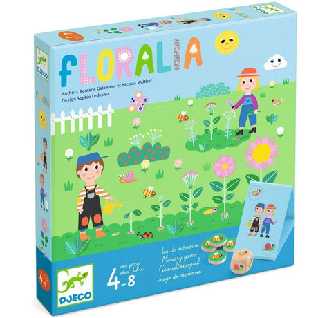 Pięknie wydana gra memory Djeco Floralia dla dzieci, ogrodowa zabawa rozwijająca pamięć i miłość do przyrody.