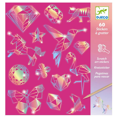Djeco: holograficzna wydrapywanka naklejki Diamond - Noski Noski