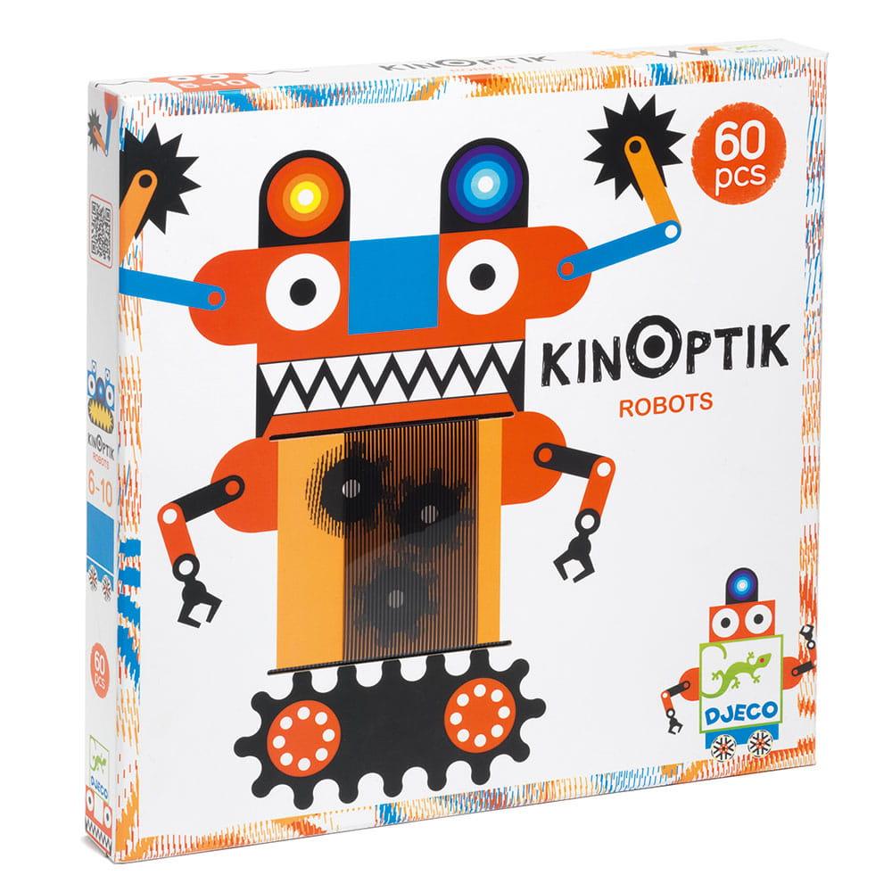 Djeco: magnetyczna ruchoma układanka Kinoptik Robots - Noski Noski
