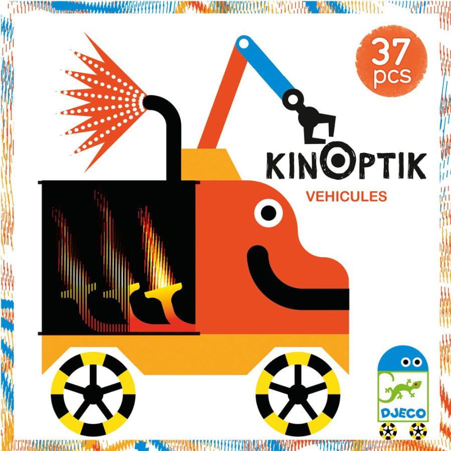 Djeco: magnetyczna ruchoma układanka Kinoptik Vehicules - Noski Noski