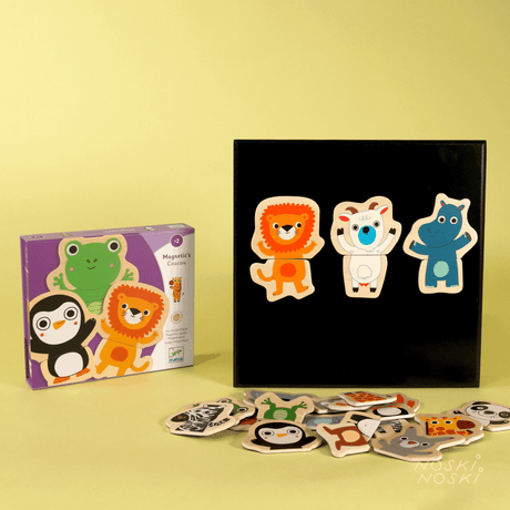Djeco: magnetyczne puzzle zwierzaki Coucou - Noski Noski