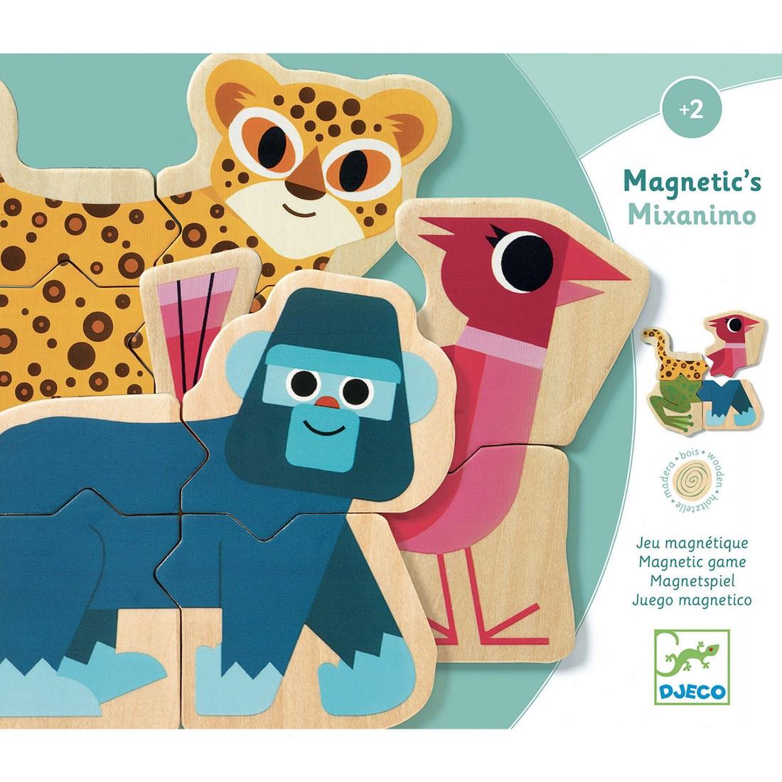 Djeco: magnetyczne puzzle zwierzaki Mixanimo - Noski Noski
