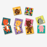 Djeco: memo puzzle Animals 30 el. - Noski Noski