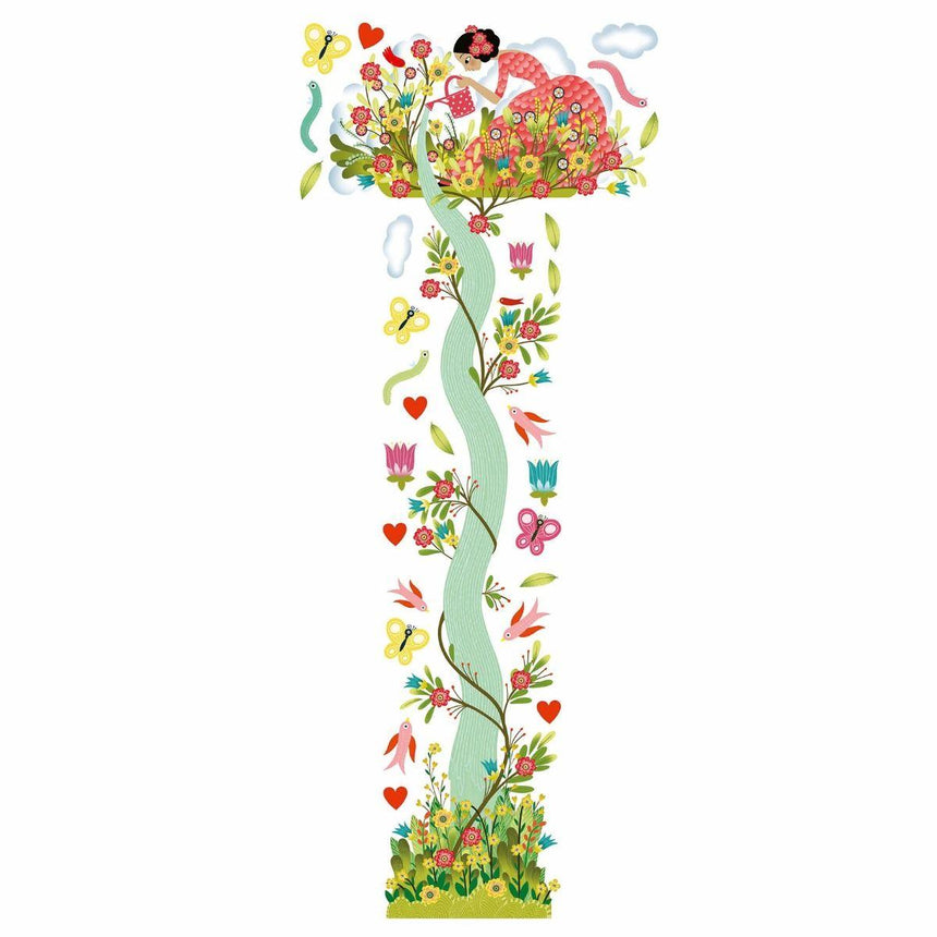 Djeco: naklejka miarka wzrostu ogród Girl In a Garden - Noski Noski