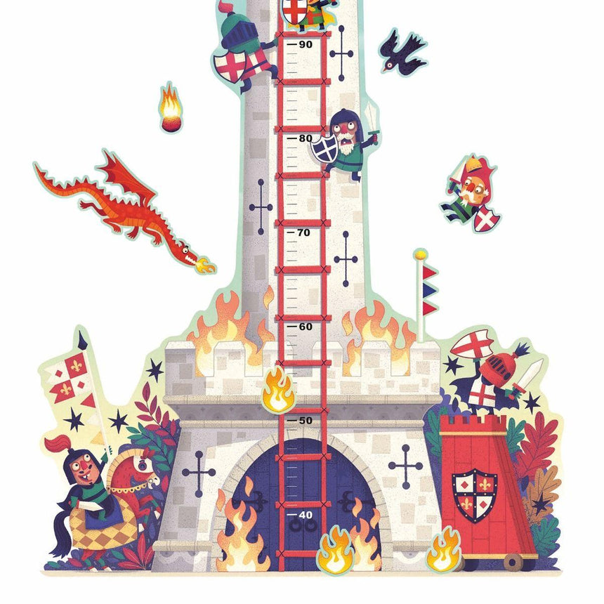 Djeco: naklejka miarka wzrostu rycerze Knights Tower - Noski Noski