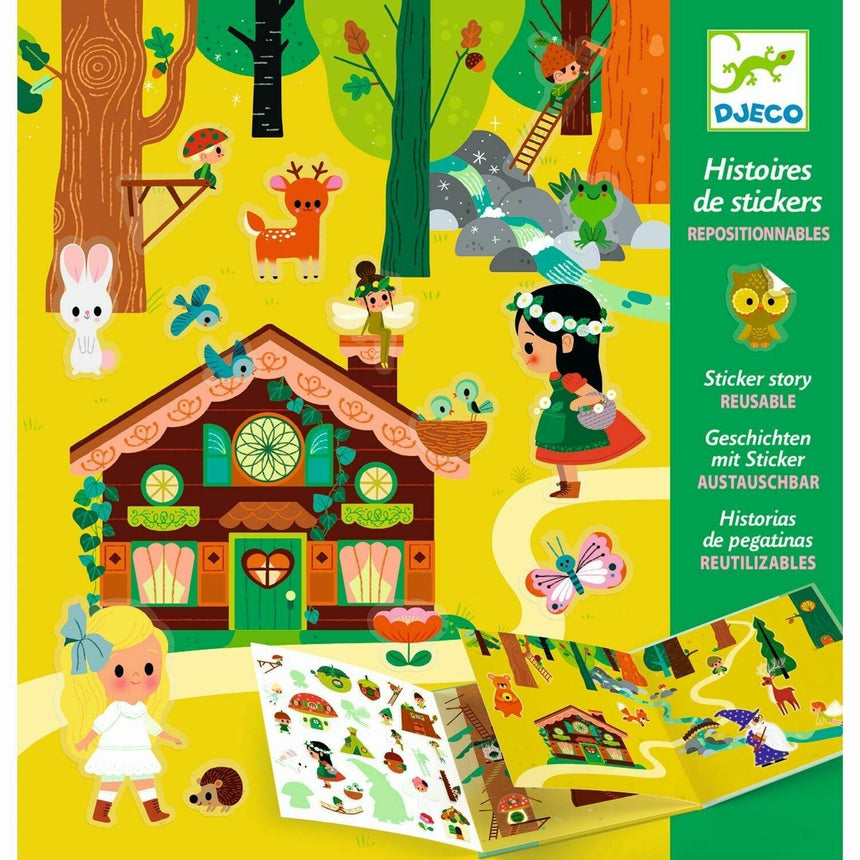 Djeco: naklejki wielokrotnego użytku Magiczny Las - Noski Noski