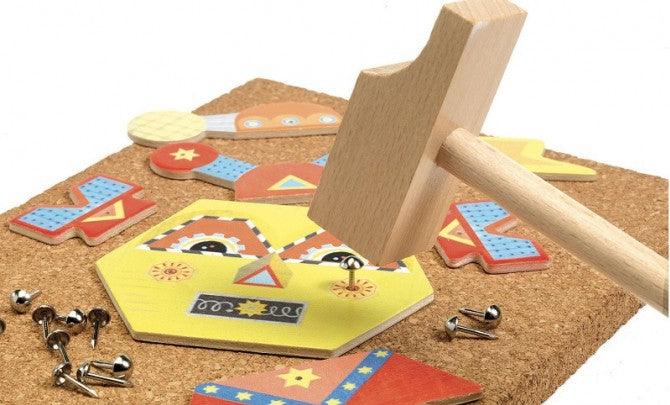 Djeco: przybijanka roboty Tap Tap Robots - Noski Noski