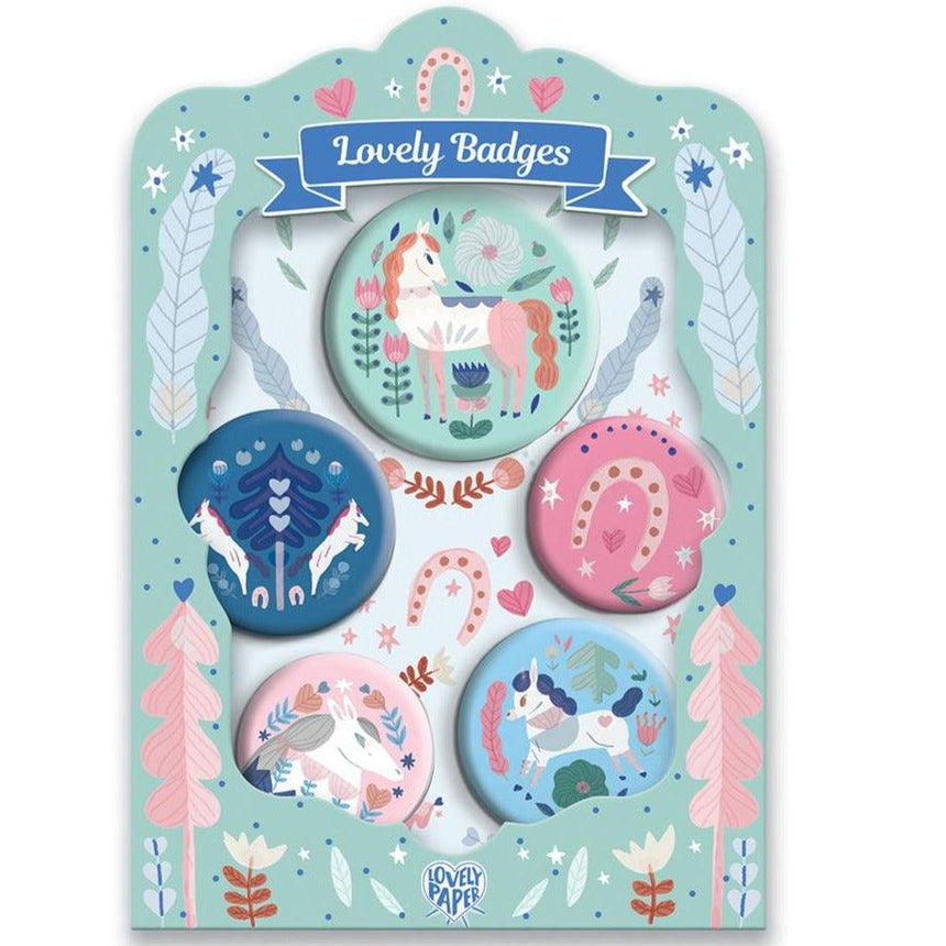 Djeco: przypinki Lovely Badges - Noski Noski