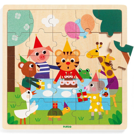 Djeco: puzzle drewniane urodziny Happy - Noski Noski