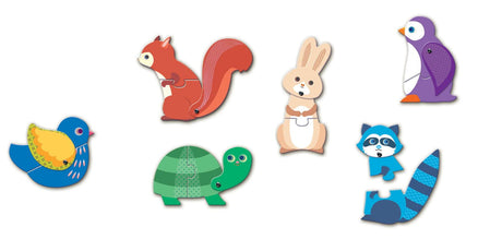 Djeco: puzzle duo Ruchome Zwierzątka - Noski Noski