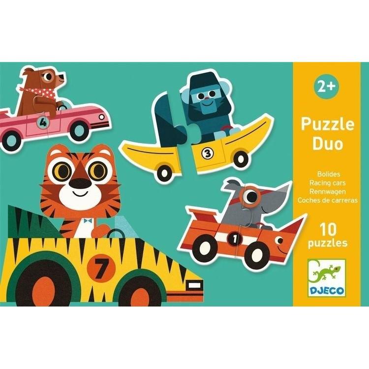 Djeco: puzzle duo Wyścigówki - Noski Noski