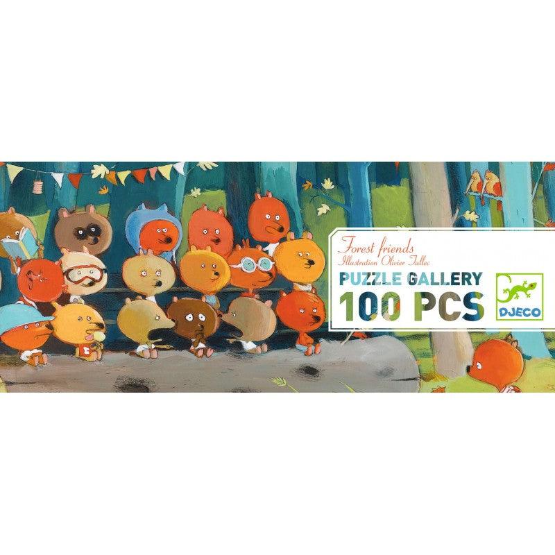 Djeco: puzzle gallery Leśni Przyjaciele 100 el. - Noski Noski
