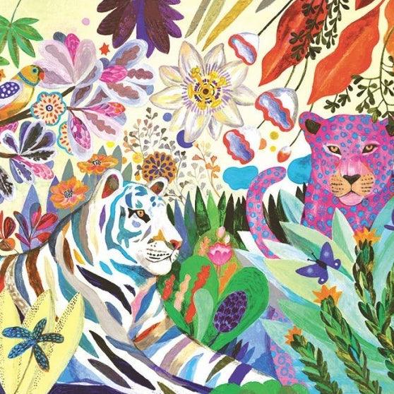 Djeco: puzzle gallery Rainbow Tigers 1000 el. - Noski Noski
