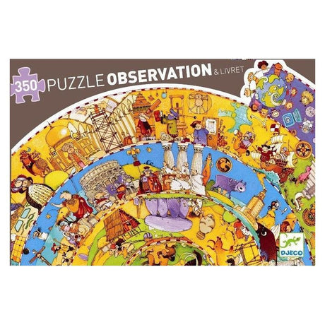 Djeco: puzzle obserwacyjne na okrągło Historia Świata - Noski Noski