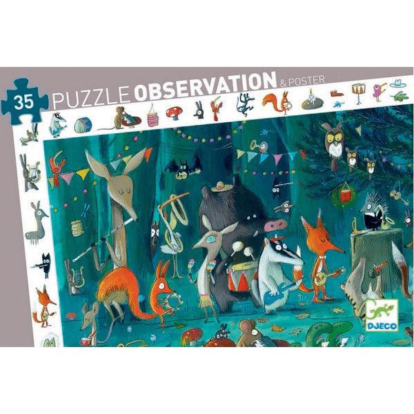 Djeco: puzzle obserwacyjne z plakatem Orkiestra 35 el. - Noski Noski