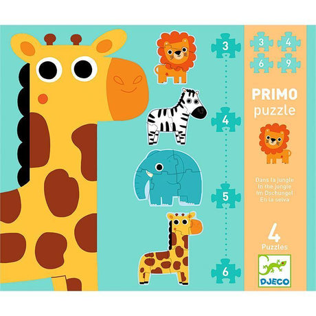 Djeco: puzzle primo Dzikie Zwierzęta - Noski Noski
