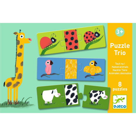 Djeco: puzzle trio Ubierz Zwierzątko - Noski Noski