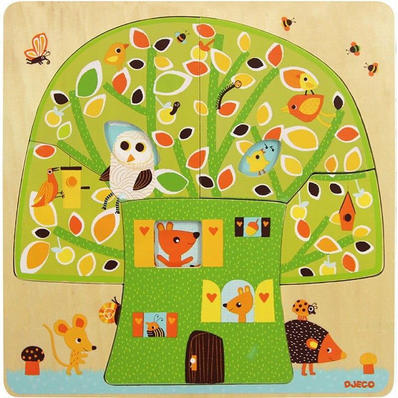 Djeco: puzzle warstwowe drzewko Chez-nut - Noski Noski