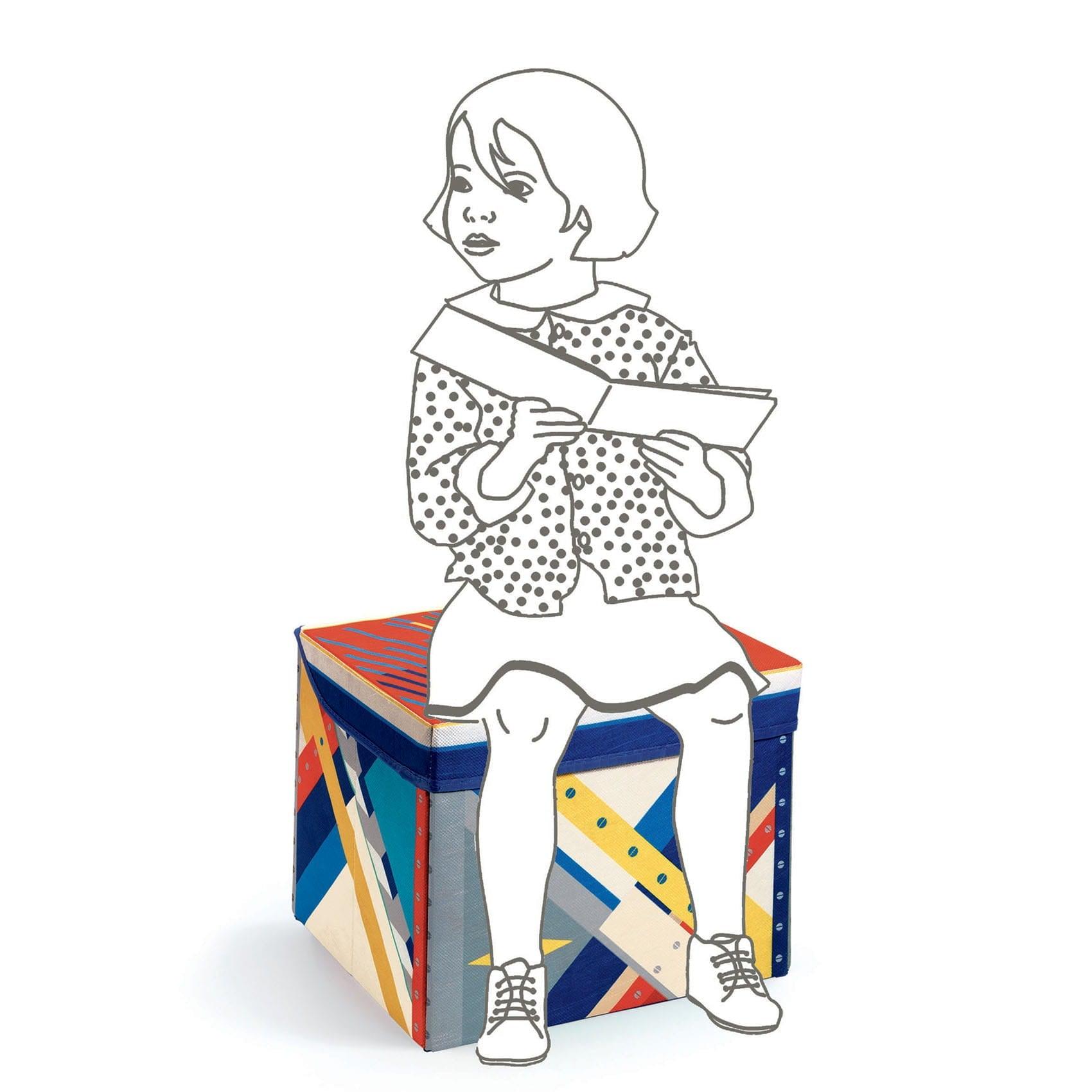 Djeco: siedzisko/ pojemnik na zabawki Rakieta - Noski Noski