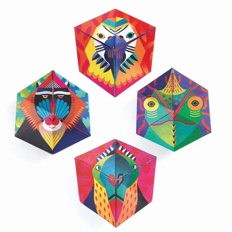 Djeco: składanka papierowa zwierzęta Kaleidocycles Flexanimals - Noski Noski