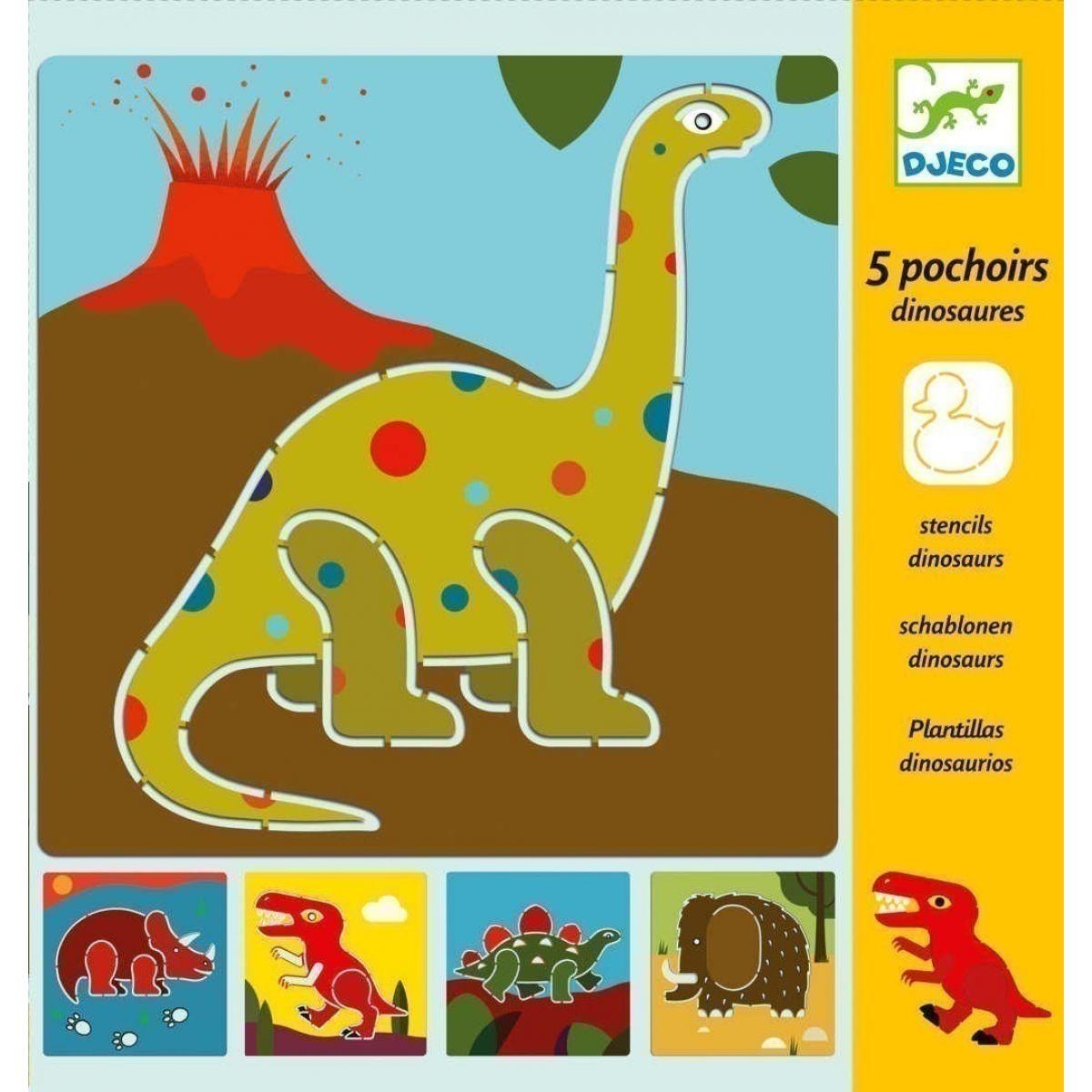 Djeco: szablony do odrysowywania Dinozaury - Noski Noski