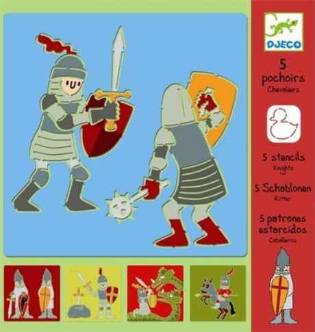 Djeco: szablony do odrysowywania Rycerze - Noski Noski