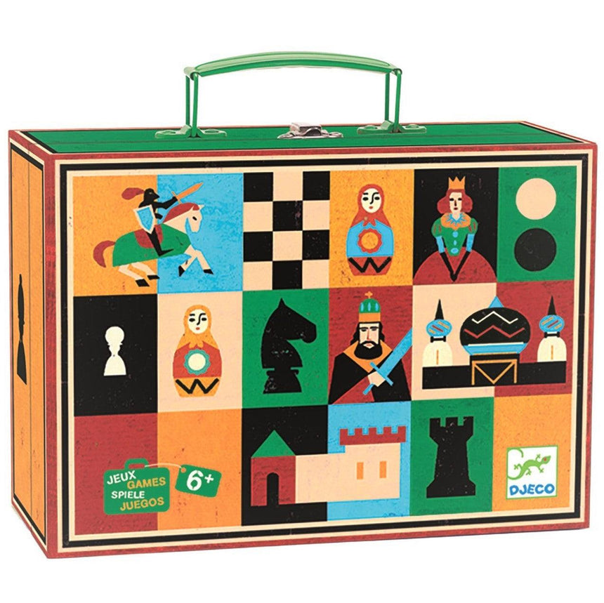 Djeco: szachy i warcaby w walizce Nomad Chess & Checkers - Noski Noski