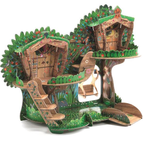 Djeco: tekturowa układanka domek na drzewie 3D Pop To Play - Noski Noski
