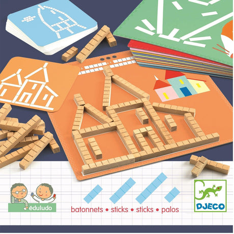 Djeco: układanka patyczki Eduludo Sticks - Noski Noski