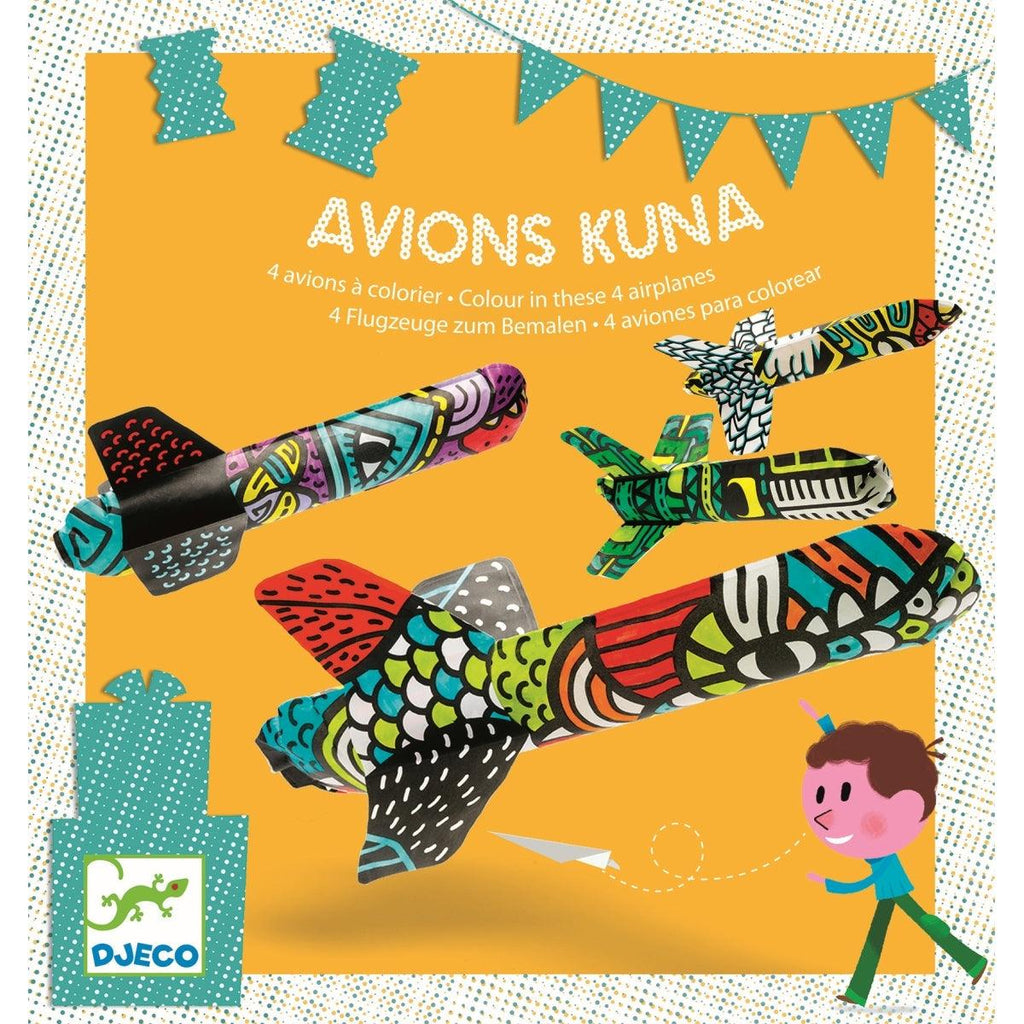 Djeco 3 avions à colorier +4 ans