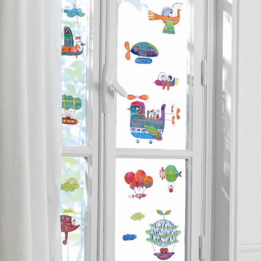 Djeco: wielorazowe naklejki na okno Window Stickers - Noski Noski