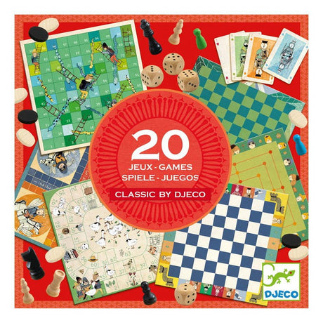 Djeco: zestaw 20 gier Classic Game Box - Noski Noski