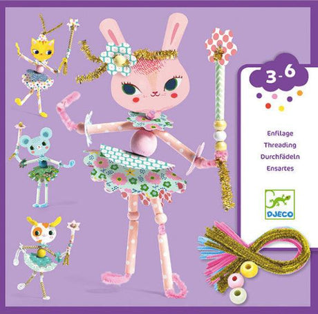 Djeco: zestaw artystyczny do nawlekania wróżki My Fairies - Noski Noski