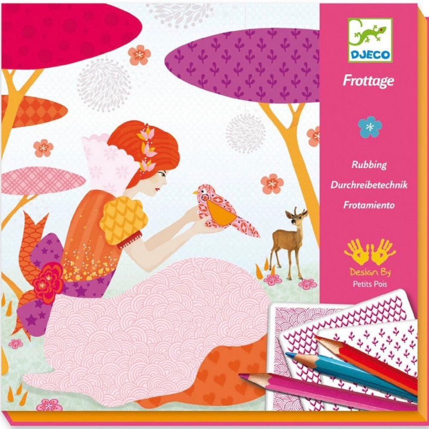 Djeco: zestaw artystyczny frottage All My Beautiful Dresses - Noski Noski