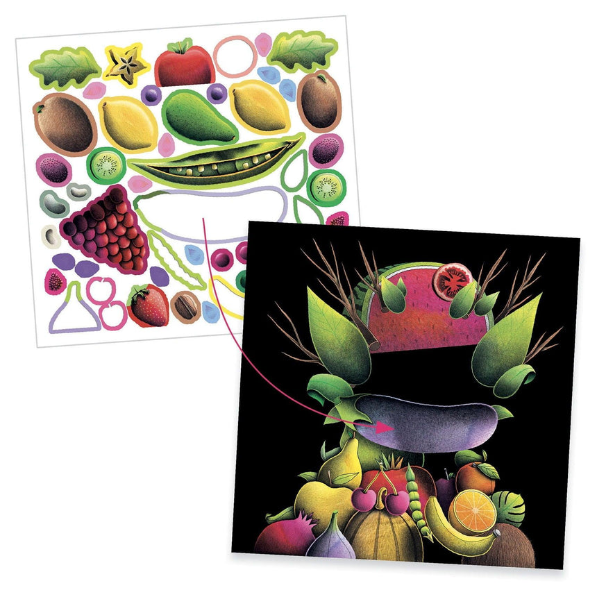 Djeco: zestaw artystyczny inspiracje Wiosenne Warzywa Inspired by Giuseppe Arcimboldo - Noski Noski