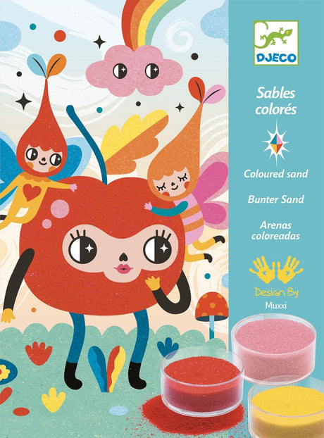 Djeco: zestaw artystyczny kolorowy piasek Deliciously Cute - Noski Noski
