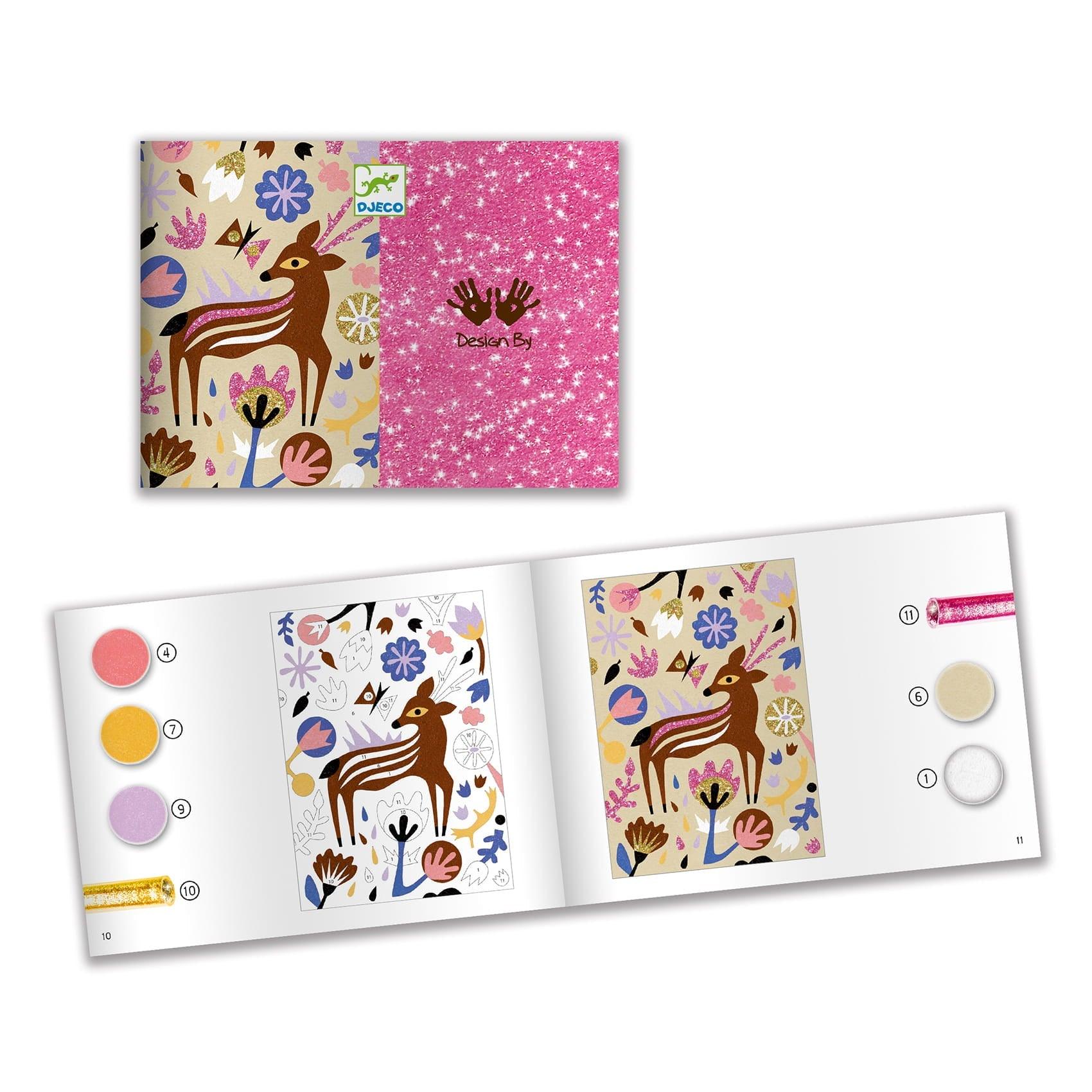 Djeco: zestaw artystyczny kolorowy piasek Leśny Świat - Noski Noski