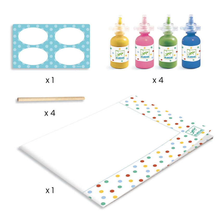 Djeco: zestaw artystyczny kropki Pointillism Painting Activity - Noski Noski
