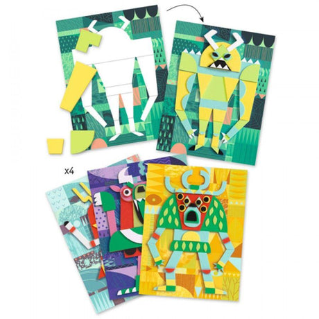 Djeco: zestaw artystyczny piankowe kolaże Monster Gallery - Noski Noski