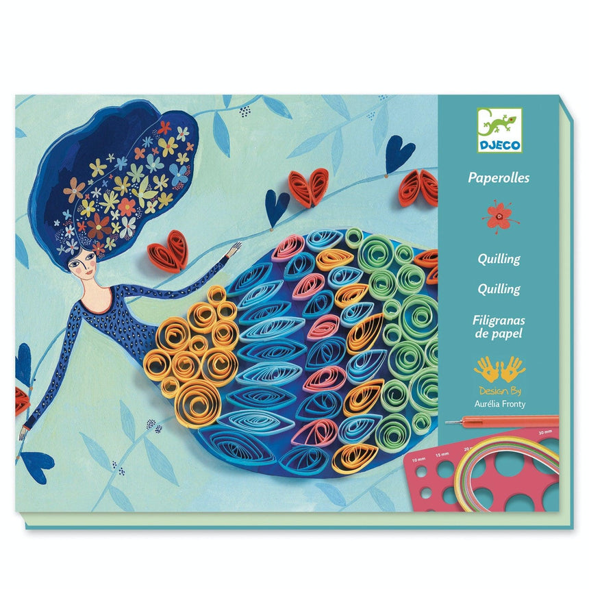 Djeco: zestaw artystyczny quilling Suknie i Włosy - Noski Noski