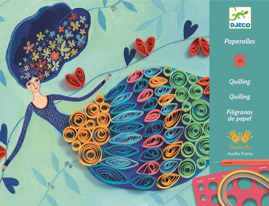 Djeco: zestaw artystyczny quilling Suknie i Włosy - Noski Noski