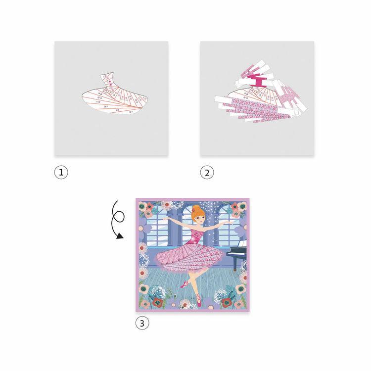 Djeco: zestaw artystyczny tancerki i plisy Iris Paper Folding - Noski Noski