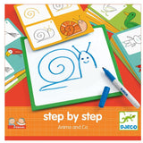 Djeco: zestaw do nauki rysowania Step by Step Animo - Noski Noski