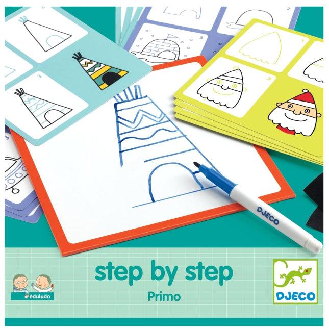 Djeco: zestaw do nauki rysowania Step by Step Primo - Noski Noski